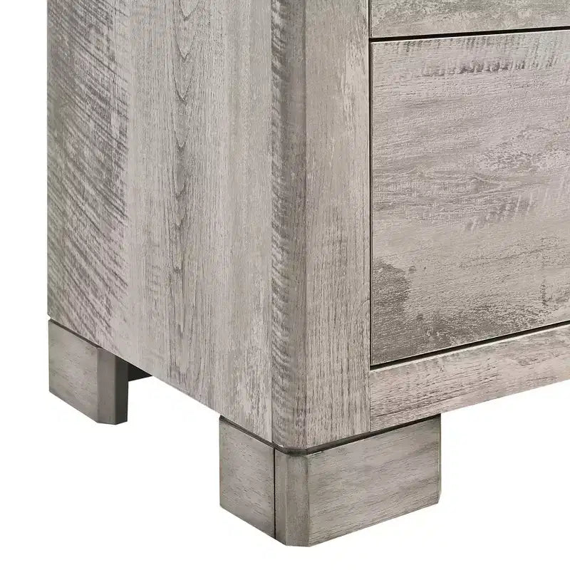 Commode à 6 tiroirs Adam avec miroir Gris - Picket House Furnishings : Style transitionnel, Doublure en velours