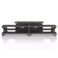 Harla Contemporary TV Stand for TVs up to 80" Distressed Gray/Black - HOMES: Inside + Out: Entertainment Center with Storage