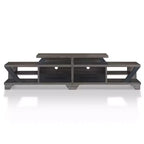 Harla Contemporary TV Stand for TVs up to 80" Distressed Gray/Black - HOMES: Inside + Out: Entertainment Center with Storage