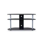 Meuble TV Orbit et Silver pour téléviseurs jusqu'à : Design contemporain, gestion des câbles, convient aux téléviseurs 40" - Baxton Studio