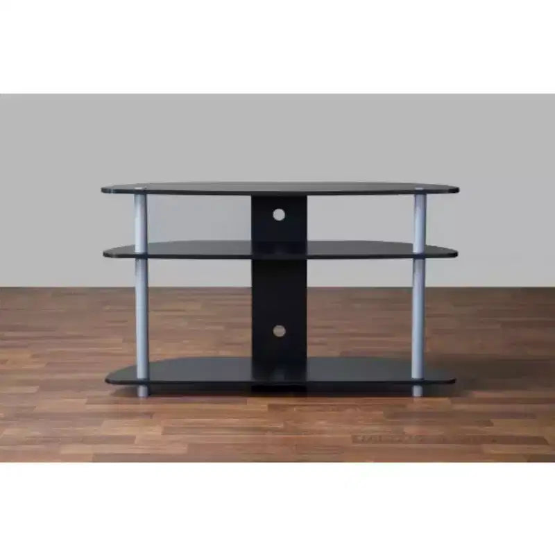 Meuble TV Orbit et Silver pour téléviseurs jusqu'à : Design contemporain, gestion des câbles, convient aux téléviseurs 40" - Baxton Studio