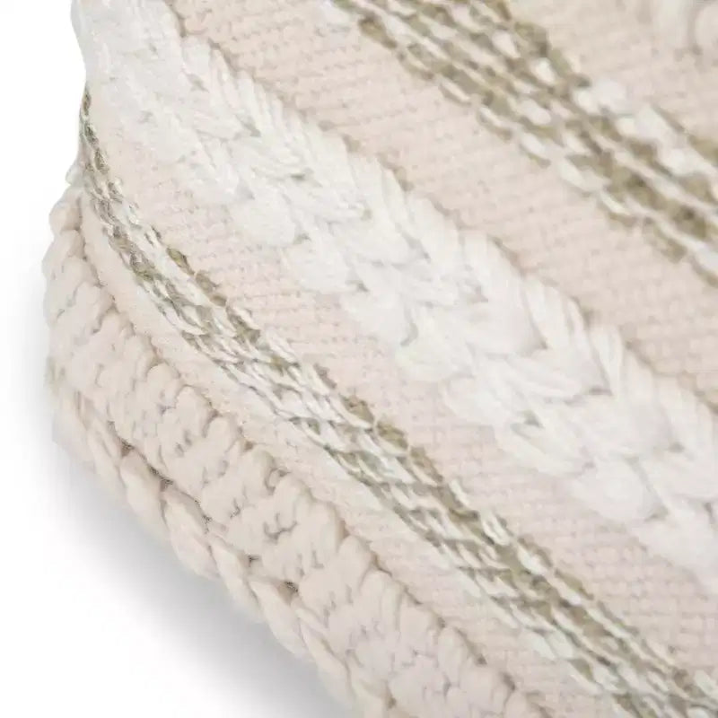 Pouf Silva Carré Naturel - WyndenHall : Tissé à la main, Durable, Léger, Aucun assemblage requis, Style Bohème