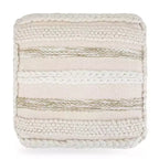 Pouf Silva Carré Naturel - WyndenHall : Tissé à la main, Durable, Léger, Aucun assemblage requis, Style Bohème