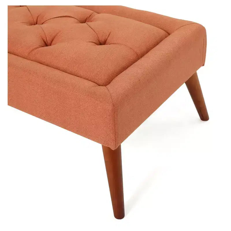 Pouf touffeté Dilwyn - Orange - Christopher Knight Home : Banc rembourré rectangulaire pour entrée