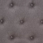 Pouffe rembourré Naeva en bois gris/marron - Baxton Studio