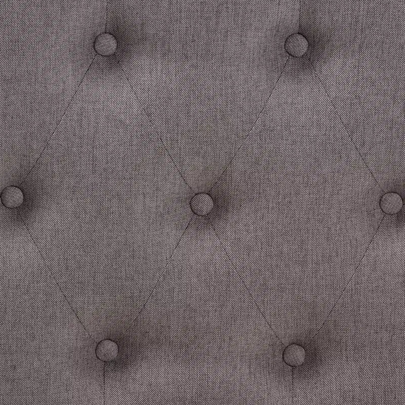 Pouffe rembourré Naeva en bois gris/marron - Baxton Studio