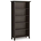 WyndenHall 70" Halifax 5 36" Shelf Bookcase Hickory Brown