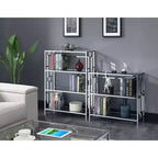 Bibliothèque 3 étages chromée 76 cm Town Square Breighton Home