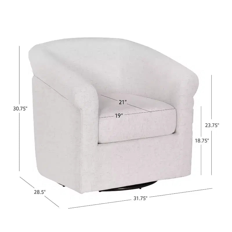 Chaise pivotante Powell Monahan coloris Bone