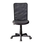 Chaise de bureau en maille noire - Techni Mobili : Réglage pneumatique de la hauteur, Piètement 5 étoiles, Sans accoudoirs