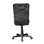 Chaise de bureau en maille noire - Techni Mobili : Réglage pneumatique de la hauteur, Piètement 5 étoiles, Sans accoudoirs