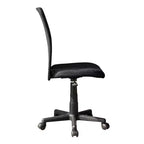 Chaise de bureau en maille noire - Techni Mobili : Réglage pneumatique de la hauteur, Piètement 5 étoiles, Sans accoudoirs