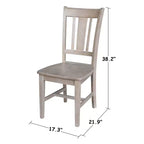 Petit bureau avec tiroir et chaise gris lavé/taupe - International Concepts