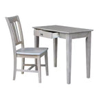 Petit bureau avec tiroir et chaise gris lavé/taupe - International Concepts