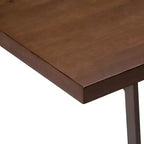 Bureau Travis 66 po en bois massif avec tiroir clavier, base en métal - WyndenHall