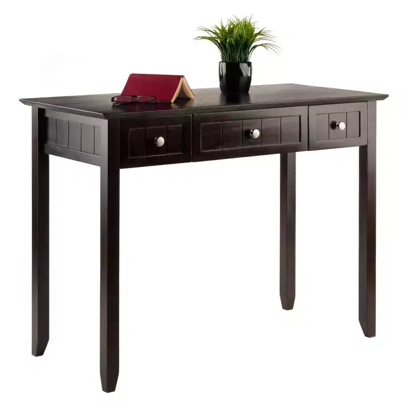 Bureau Burke Fini Café - Winsome : Moderne du milieu du siècle, Structure en bois, Sans rangement