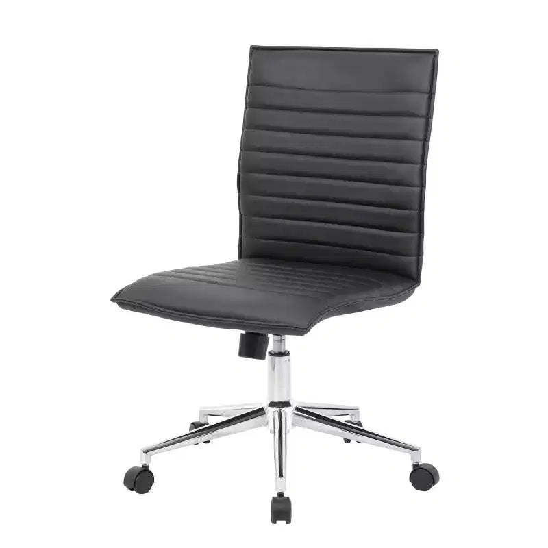 Siège de travail sans accoudoirs en vinyle noir - Boss Office Products