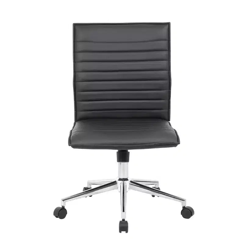 Siège de travail sans accoudoirs en vinyle noir - Boss Office Products