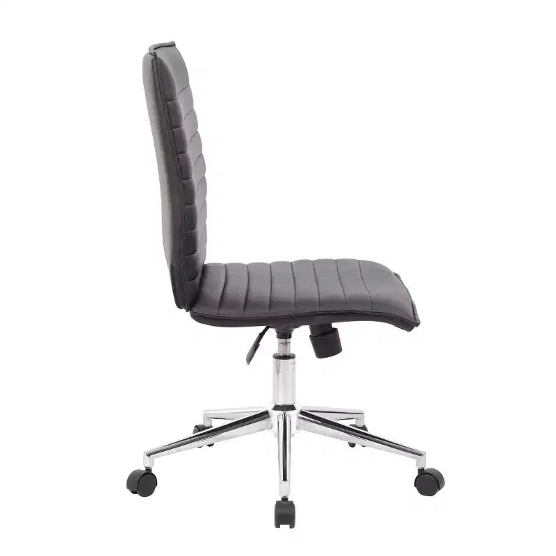 Siège de travail sans accoudoirs en vinyle noir - Boss Office Products