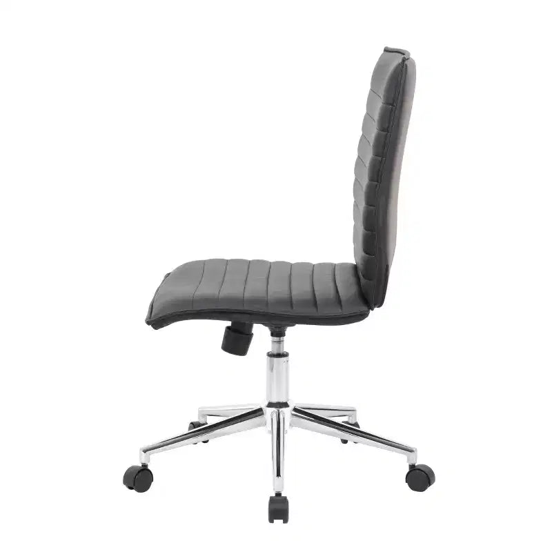 Siège de travail sans accoudoirs en vinyle noir - Boss Office Products