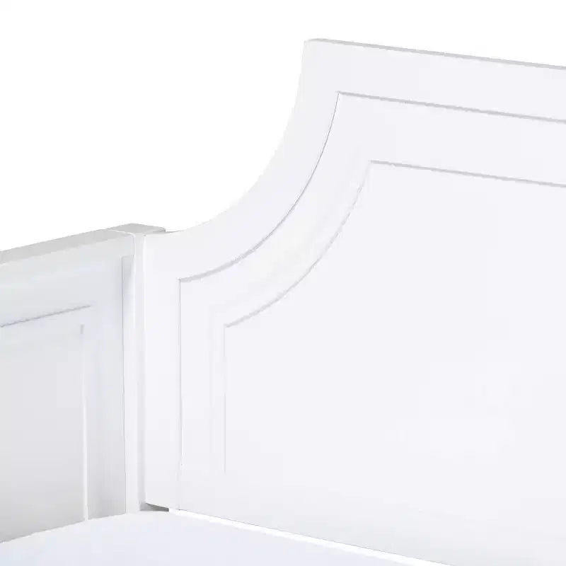 Lit de repos double Mariana Wood Blanc - Baxton Studio : Cadre traditionnel en MDF et bois d'hévéa, finition peinte, support renforcé