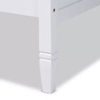 Lit de repos double Mariana Wood Blanc - Baxton Studio : Cadre traditionnel en MDF et bois d'hévéa, finition peinte, support renforcé