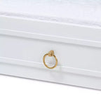 Lit gigogne simple blanc en bois finition blanche Mariana - Baxton Studio