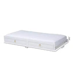 Lit gigogne simple blanc en bois finition blanche Mariana - Baxton Studio