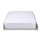 Lit gigogne simple blanc en bois finition blanche Mariana - Baxton Studio