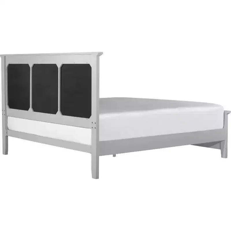 Cadre de lit plateforme en bois King Westport gris - Finch
