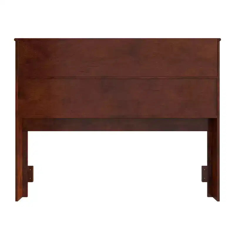 Tête de lit Newport Bookcase entièrement en noyer - AFI : Deux étagères et compartiments cachés
