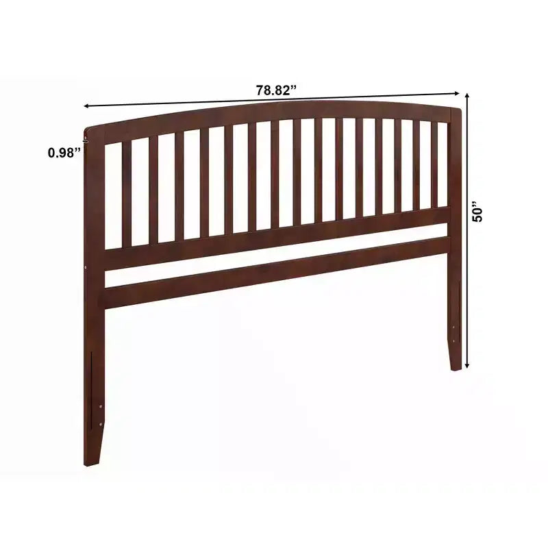 Tête de lit AFI King Richmond Noyer : Fini teinté satiné, Cadre en bois, Nettoyage des taches, Hauteur 50 po