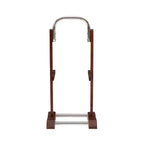 Tables d'appoint pliantes Grant de 5 pièces pour télévision en cerisier foncé/chrome - Powell : lot de 4 avec support, finition en bois MDF