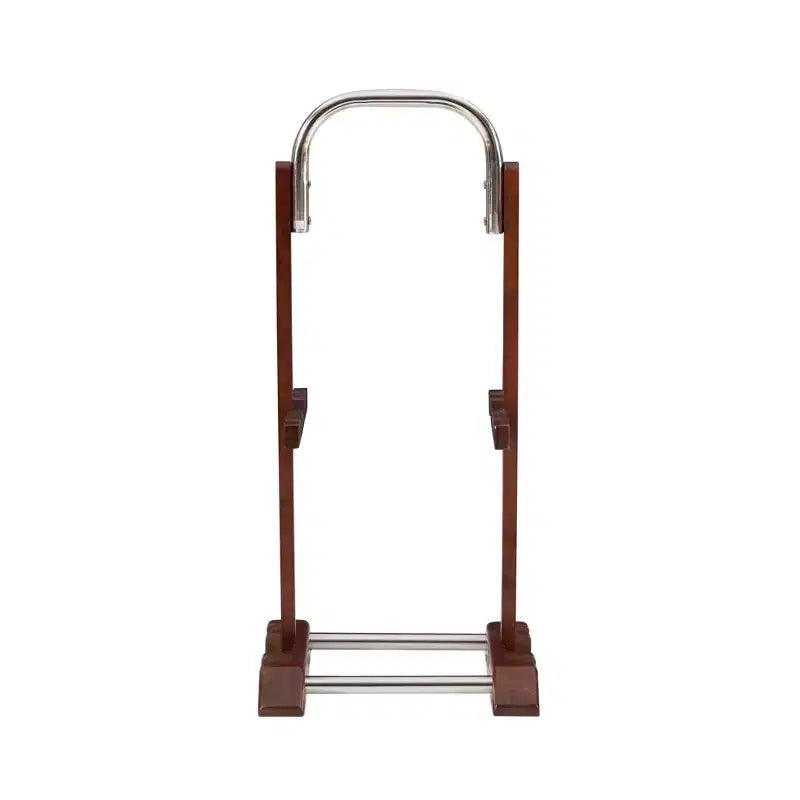 Tables d'appoint pliantes Grant de 5 pièces pour télévision en cerisier foncé/chrome - Powell : lot de 4 avec support, finition en bois MDF