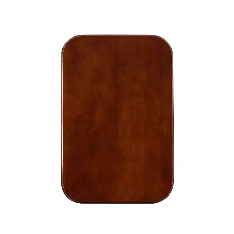 Tables d'appoint pliantes Grant de 5 pièces pour télévision en cerisier foncé/chrome - Powell : lot de 4 avec support, finition en bois MDF