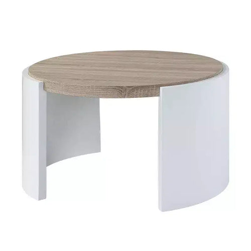 Acme Furniture Zoma Coffee Table White/Oak Finish