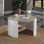 Table basse Zoma Acme Meubles Blanc/Chêne
