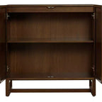 Nathan James Lot de 4 consoles Paxton avec portes, marron foncé