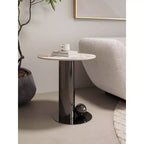 Table d'appoint en pierre frittée noire Laurel Manhattan Comfort
