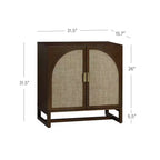 Nathan James Lot de 3 consoles Paxton avec portes, marron foncé