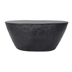 Table basse Urban Port 36" au design martelé artisanal, cadre sculptural en aluminium noir mat, noire