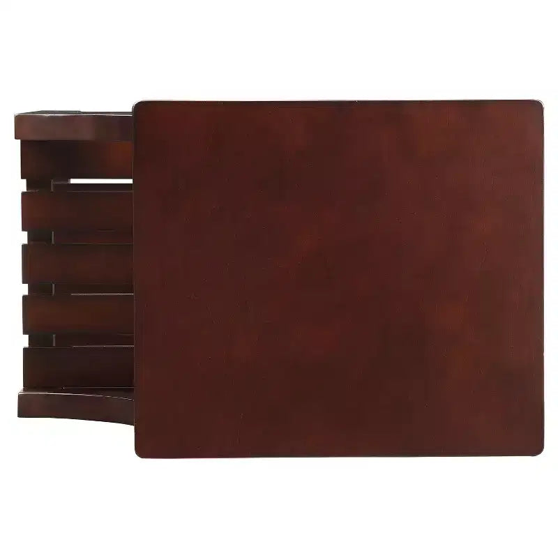 Table d'appoint Wasaki avec ports USB et étagères - Acme Furniture : 2 niveaux, rangement avec prise.