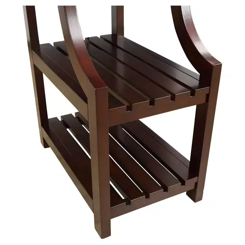 Table d'appoint Wasaki avec ports USB et étagères - Acme Furniture : 2 niveaux, rangement avec prise.