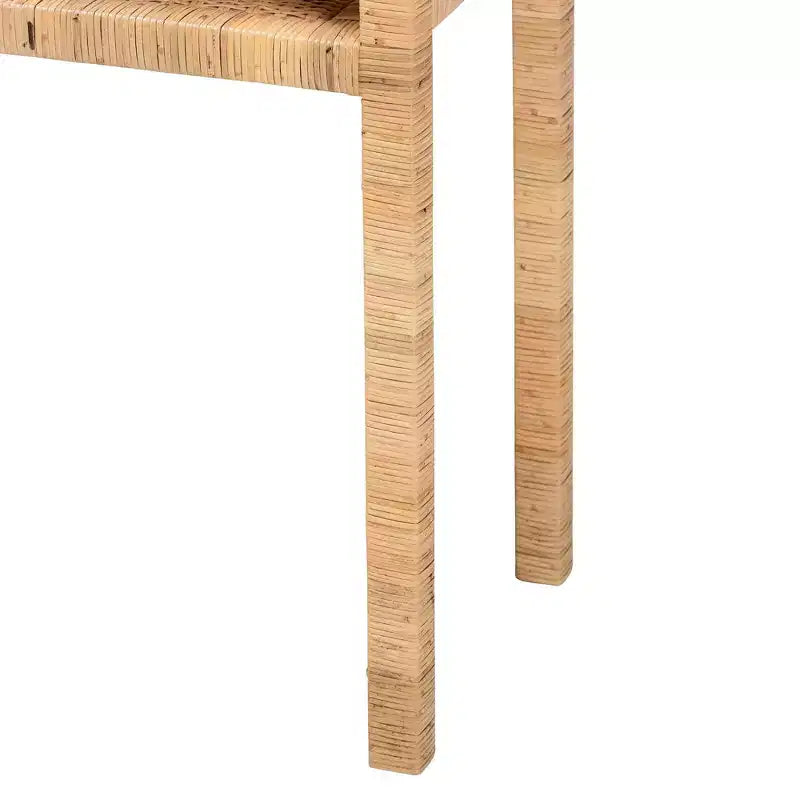 Console en rotin et bois d'acacia bali & pari Kalimantan, miel clair