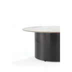 Manhattan Comfort Table Basse Alondra avec Plateau en Pierre Frittée Noir