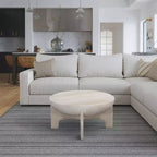 Table basse Urban Port 32" avec plateau en manguier, finition tambour blanc délavé classique