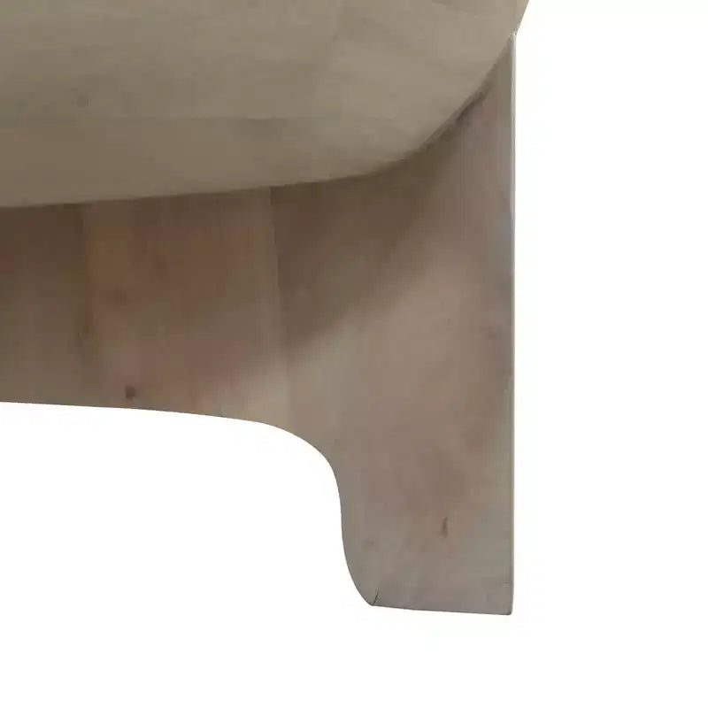 Table basse Urban Port 32" avec plateau en manguier, finition tambour blanc délavé classique