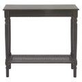 Wood Traditional Rectangular Console Table Black - Olivia & May