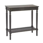 Console rectangulaire traditionnelle en bois noir - Olivia & May