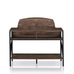 Console Camie en chêne recyclé - miBasics : Meuble d'entrée robuste avec étagères de rangement